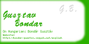 gusztav bondar business card