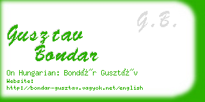 gusztav bondar business card